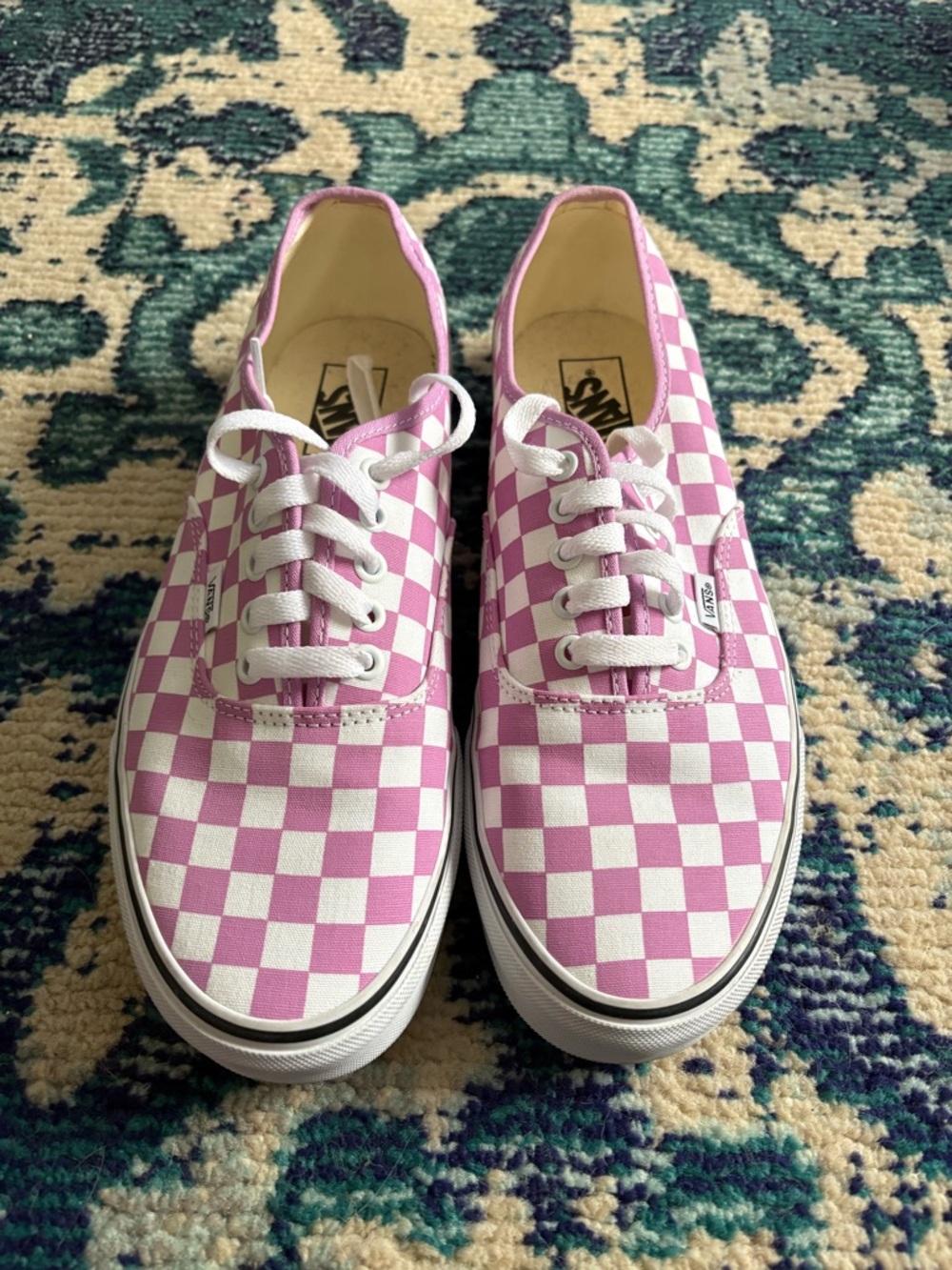 Vans Authentic Checkerboard Orchid White Pink Men's 10.5/Woman’s 12